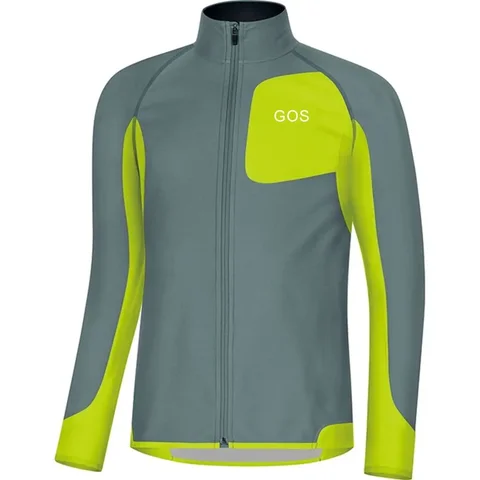 Зимняя мужская многофункциональная велосипедная Теплая Флисовая Куртка Gos для езды на велосипеде зимняя одежда для езды на холоде и морозе с длинными рукавами - изображение