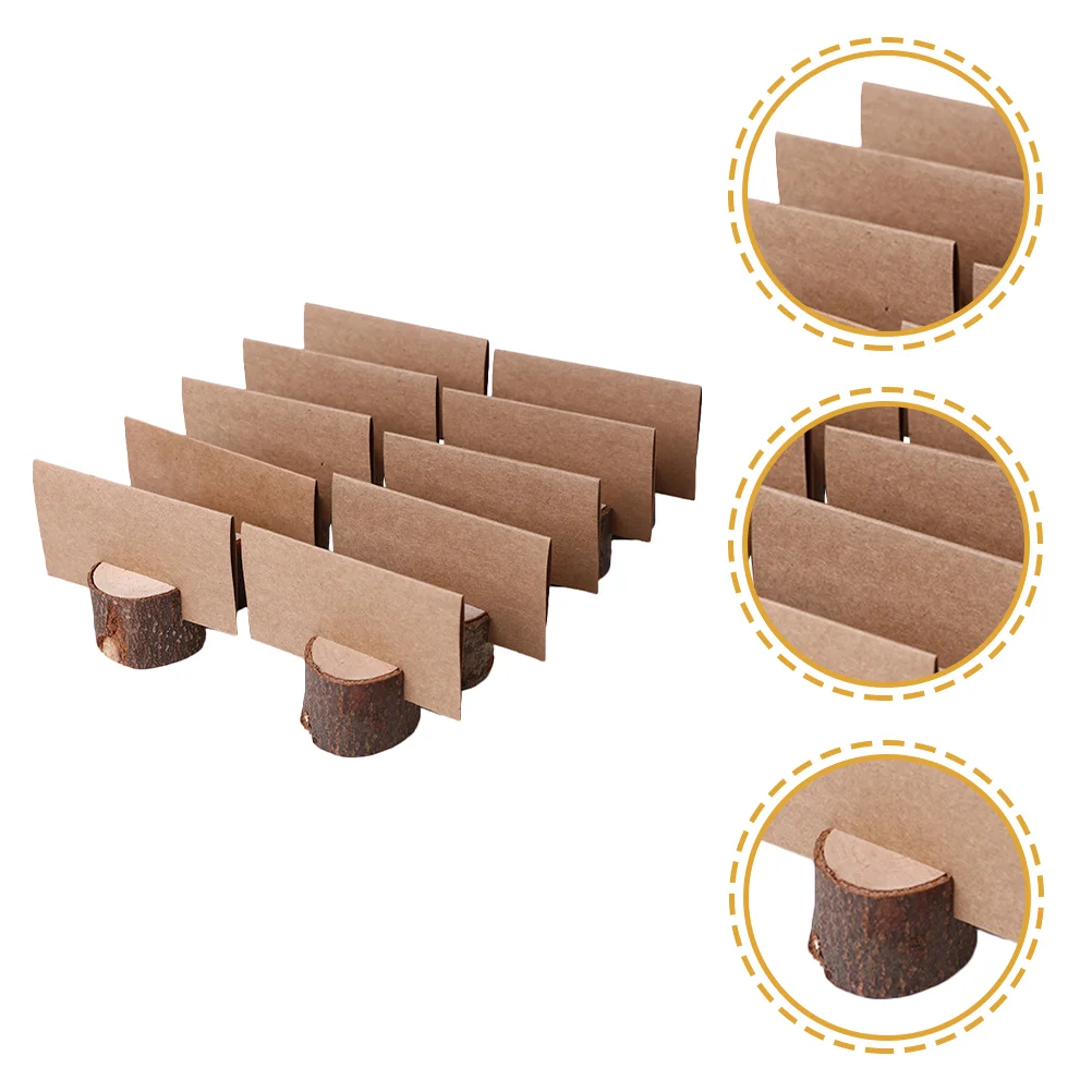 

20 Sets Stump Shape Memo Holders Cards Holder Memo Clip for Home Office
