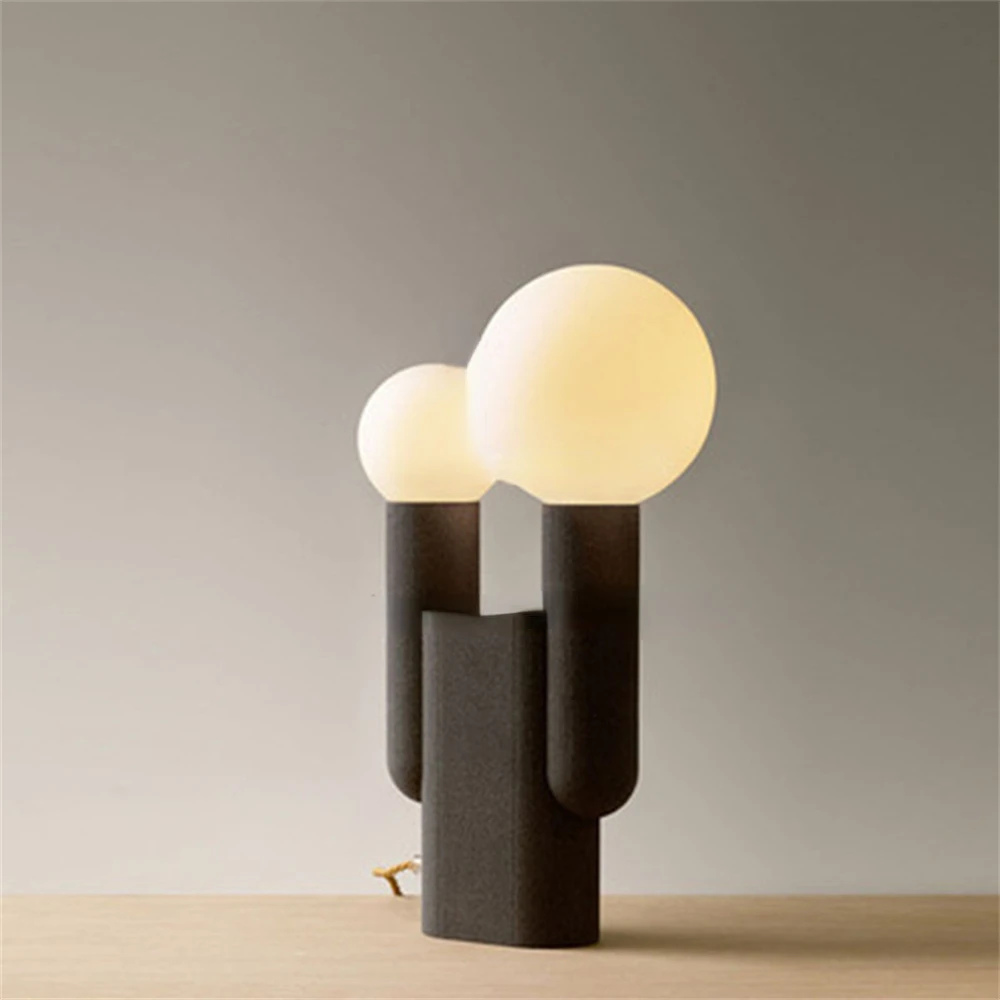 

Simple Light Double-headed Ball Table Lamp Living Room Bedroom Bedside Lamp Nordic Art Lamp Nightstand for Bedroom Set