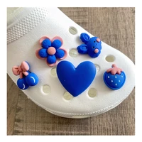 8pcs 10pcs charms for croc diy lovely blue bear series bundle croc charms adornment clogs sandals shoe charms