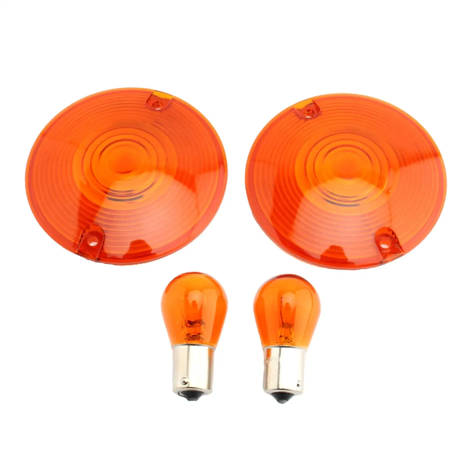 Набор из 2 линз для указателей поворота 3 25 дюйма с янтарной лампой подходит Harley