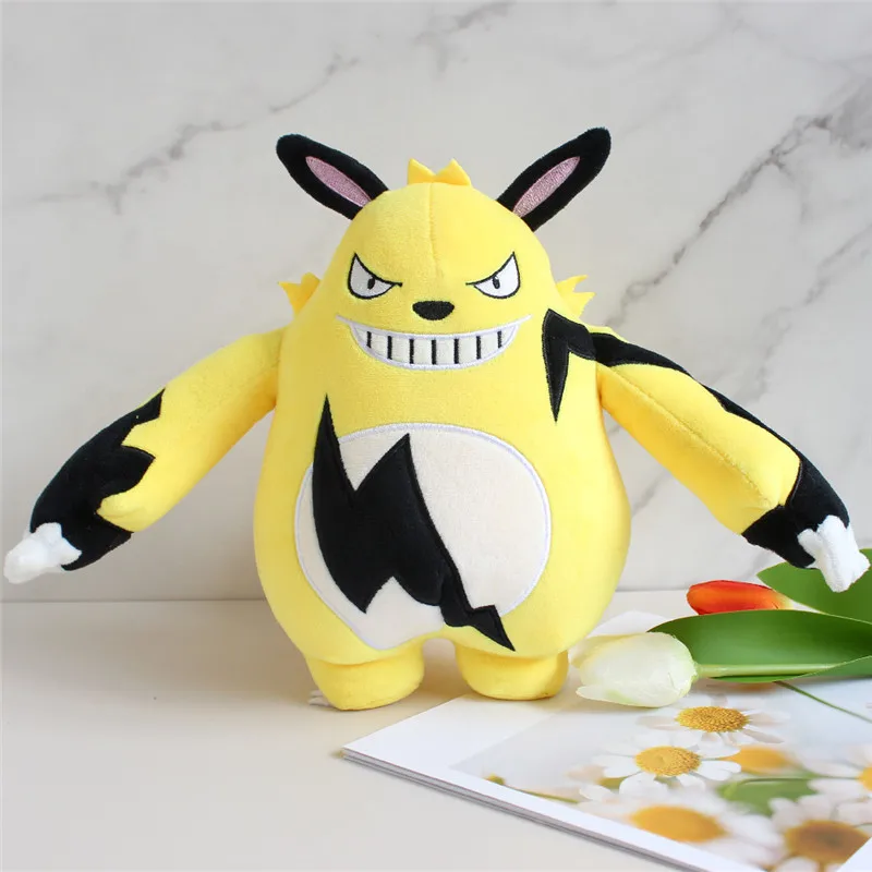 

22CM TAKARA TOMY Pokemon Electabuzz Plush Toy Cartoon Animation Soft Yellow Palworld Doll For Children Birthday Gift Pillow