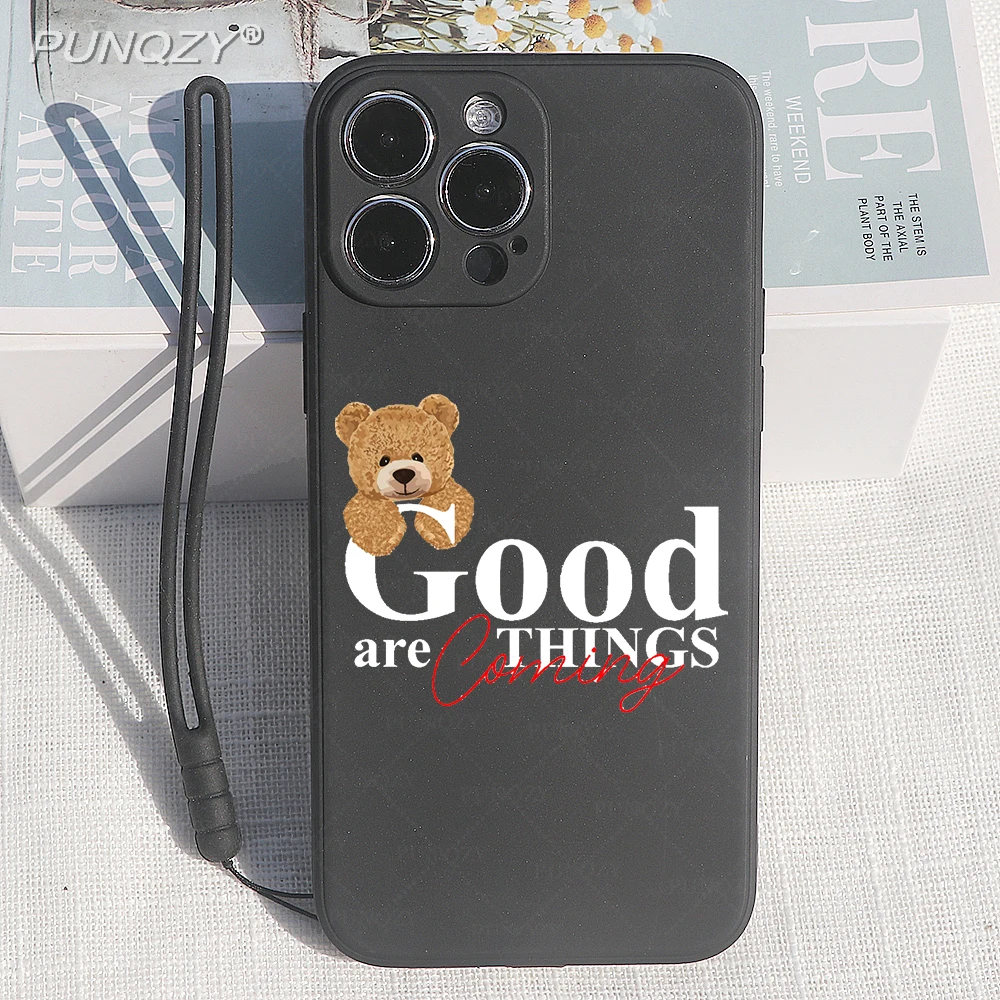 Luxury Fashion Bear Phone Case For Samsung  Galaxy S21 FE S22 5G A73 A53 A52 A72 S20 PLUS A12 A13 A32 A22 Matte Soft TPU Cover