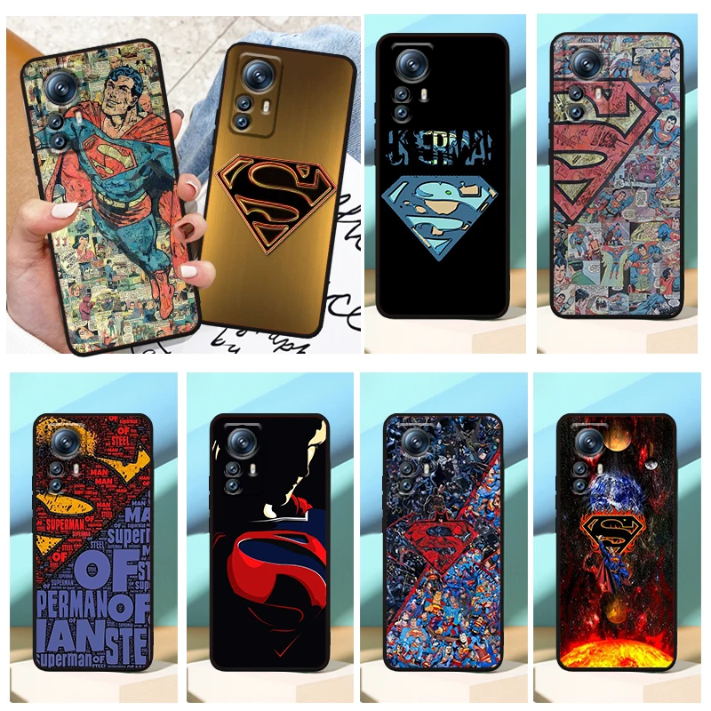 

Justice League Superman LoGo Phone Case For Xiaomi Mi 12T 12S 12X 12 11 11T 11i 10T 10 9T 9 Pro Lite Ultra 5G Funda Black Cover