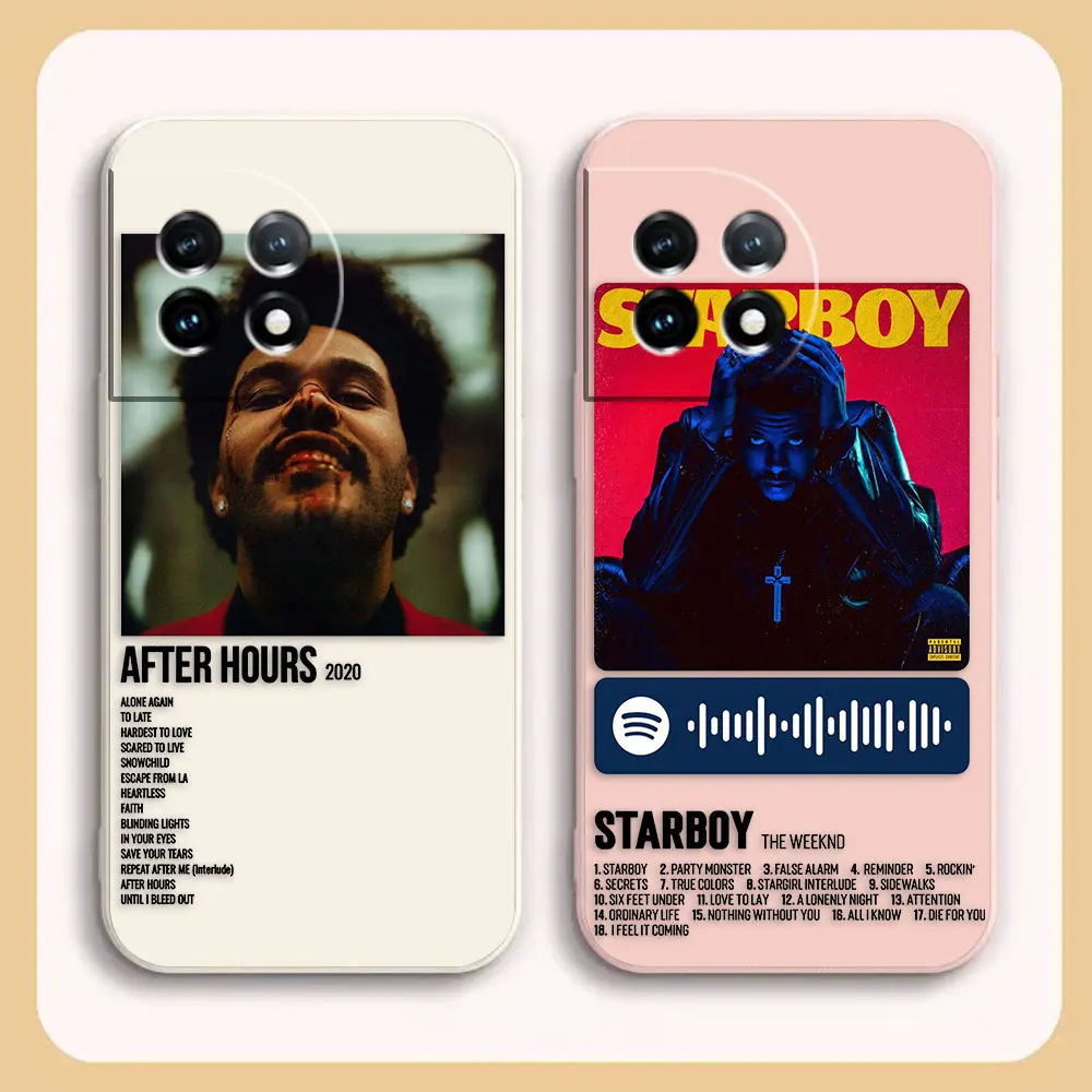 Phone Case For Oneplus 11 10 9 9RT 8 8T 7 7T 5 5T 6 ACE 2 2V NORD Pro Liquid Case Funda Cqoue Shell The Weeknd Minimalist Poster