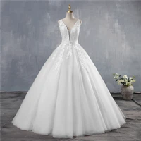 white ivory gown wedding dresses tiered tulle skirt sleeveless long elegant custom bridal vestido de noiva robe mariage civil