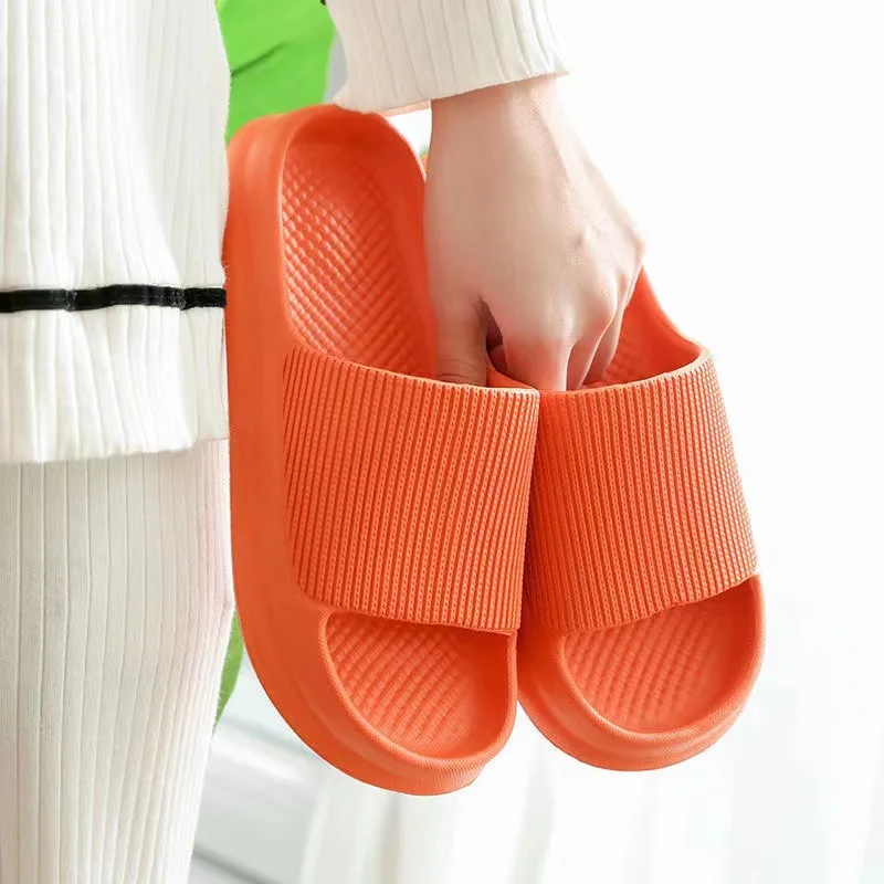 Summer Women Thick Bathroom Home Slippers Men Soft Sole Indoor Slides Female Sandals Non-Slip 2023 New