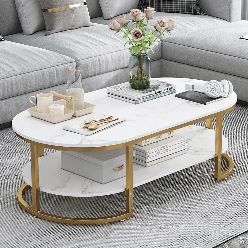

Modern Luxury Coffee Tables Living Room With Storage Round Marble Nightstands Wooden Tavolino Da Salotto Accessories Decoration