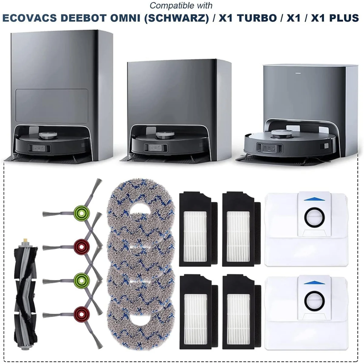 Для ECOVACS DEEBOT X1 Omni Turbo T10 T20 T20/T20 Max/T20 ProRobot пылесос основная боковая щетка фильтр