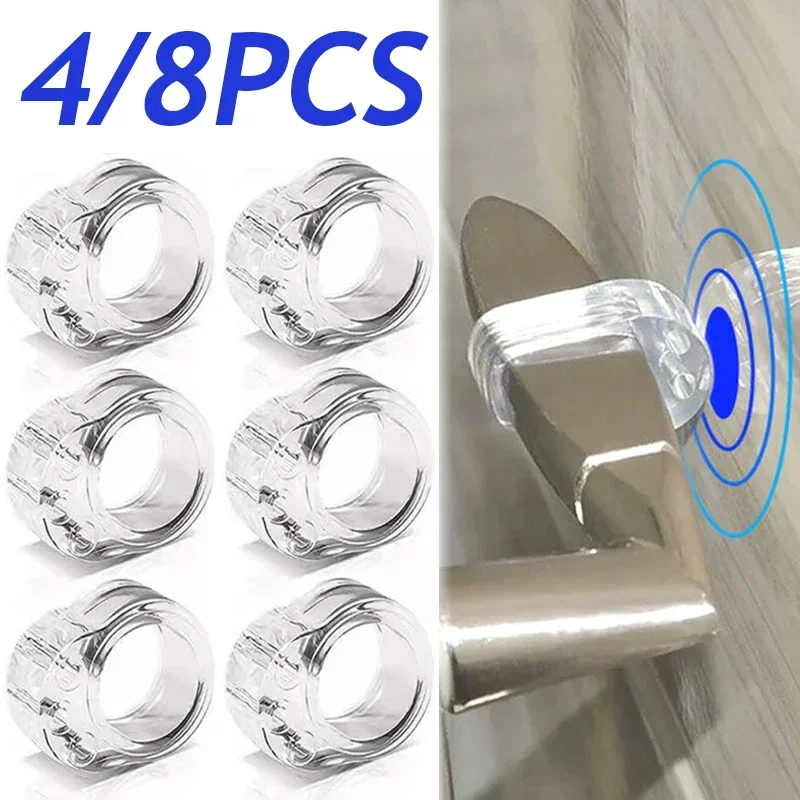 

8/1Pcs Silicone Door Stops Transparent Door Handle Buffer Baby Safety Shockproof Pads Wall Furniture Protective Home Door Stop