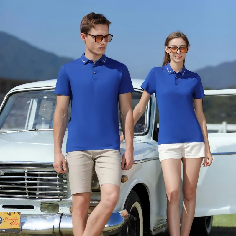 

Solid Color Lapel POLO Shirt Men and Women Custom Design Company Brand Logo/print Embroidery Short Sleeve Polo Shirts