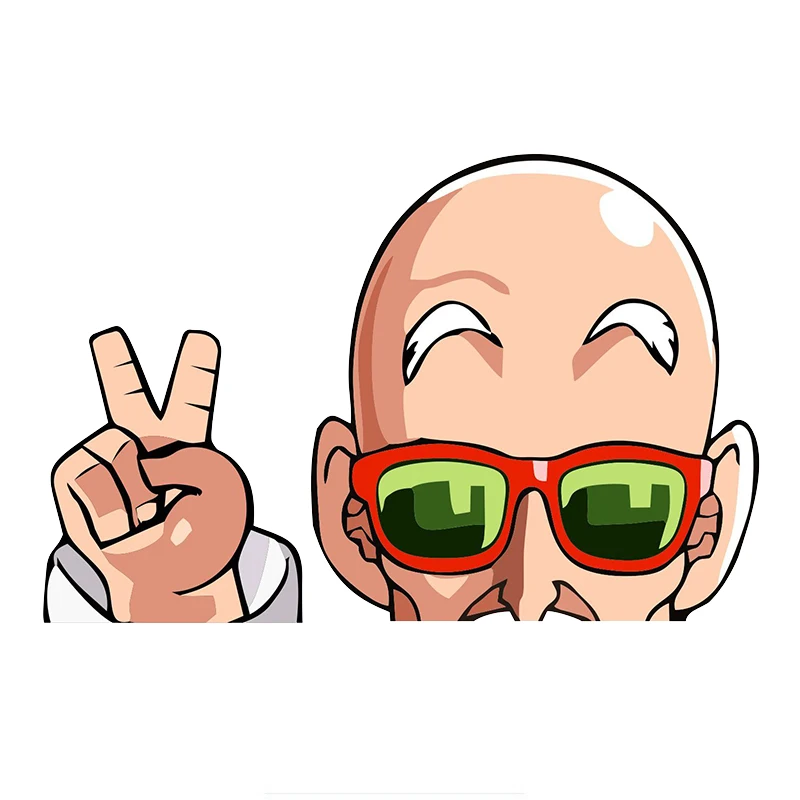 

Funny Car Sticker for Master Roshi Peace Peeking Car Windshield Stickers Auto Laptop Voyeur Pvc Decals Car Accessories