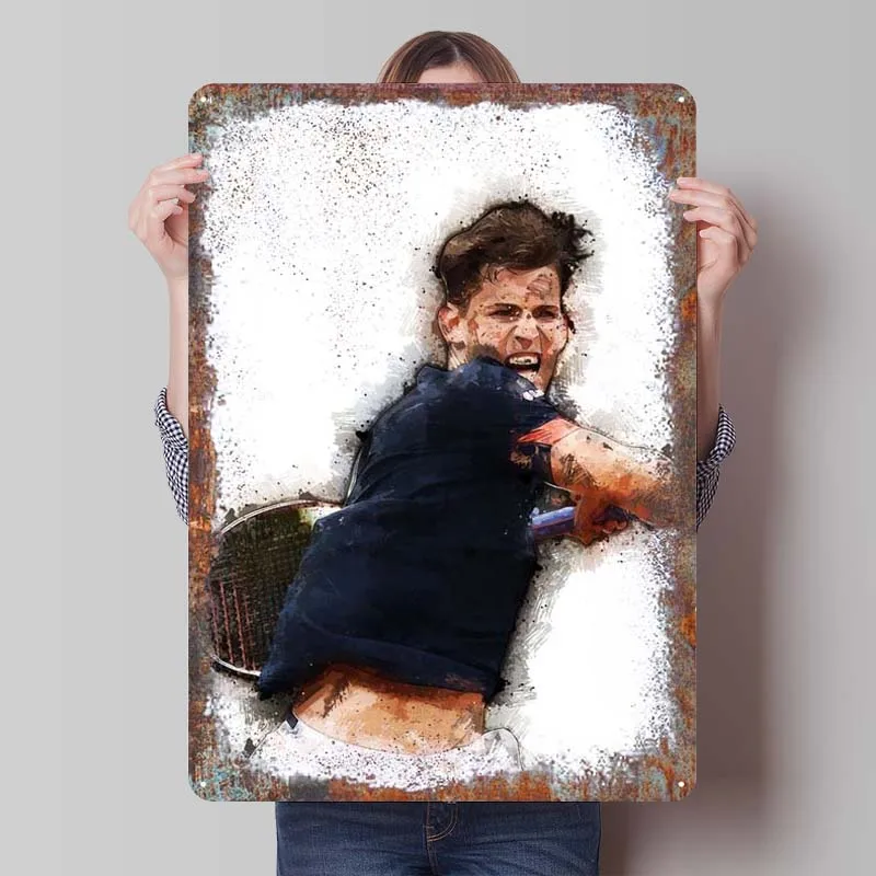 Жестяной знак Dominic Thiem спортивный постер винтажные предметы домашнего декора