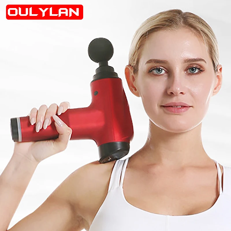 

Oulylan High Frequency Professional Massage Gun LCD Electric Percussion Fascial Gun Body Deep Muscle Relax Fitness Pain Relief