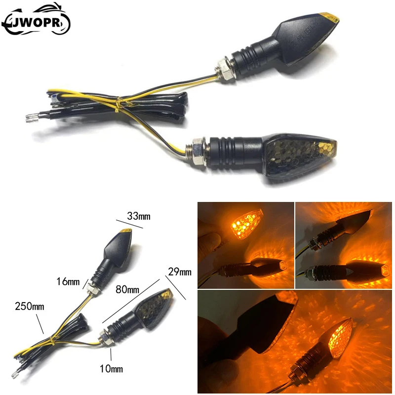 JWOPR Motorcycle Warning Light Universal DC 12V Turn Signal Light Modification Accessories for Honda for Yamaha for BMW