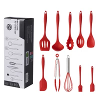 silicone kitchen utensils 10 piece set of silicone spatula colander spoon kitchen cooking kitchen utensils tools