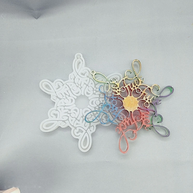 

Snowflake Coaster Mold Resin Silicone Molds Diy Crystal Glue Christmas Storage Tray Mold for Making Fruit Storage Plate