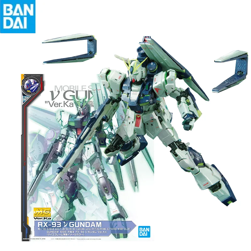 

Bandai Gunpla Mg 1/100 Rx-93 V Gundam Ver Ka Pb Phycho Frame Activated Image Color Base Limited Assembly Model Robot Kits Toys