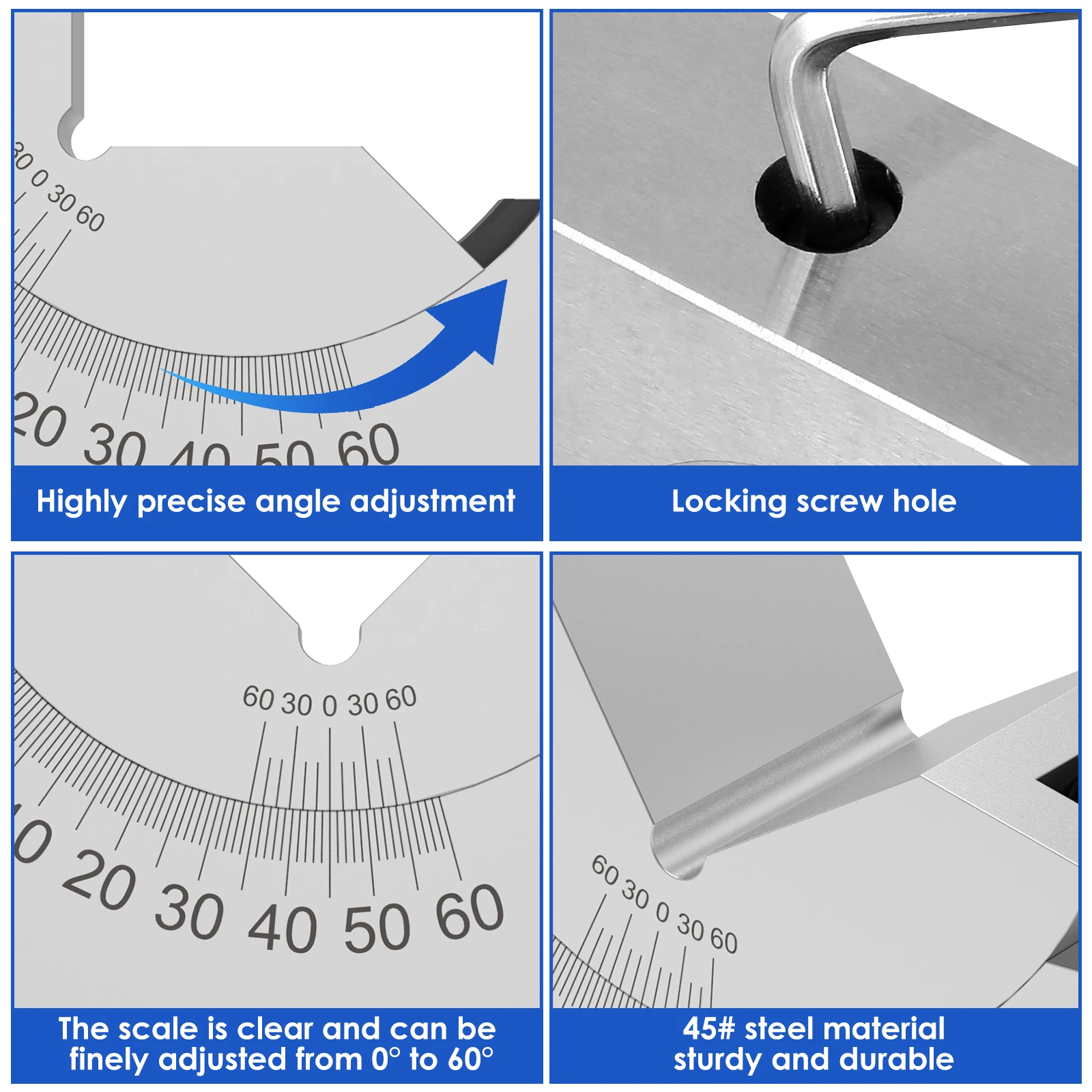 Измеритель угла Toorise AP25 с V-образным замком Многофункциональный регулируемый
