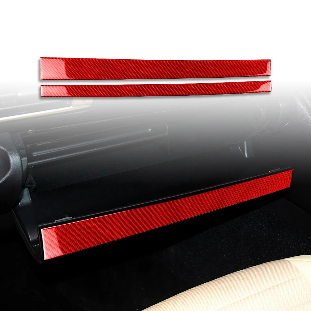 

Red Real carbon fiber Car storage panel trim interior Sticker Car accessories decoration Fit For Lexus IS250 2013-2020