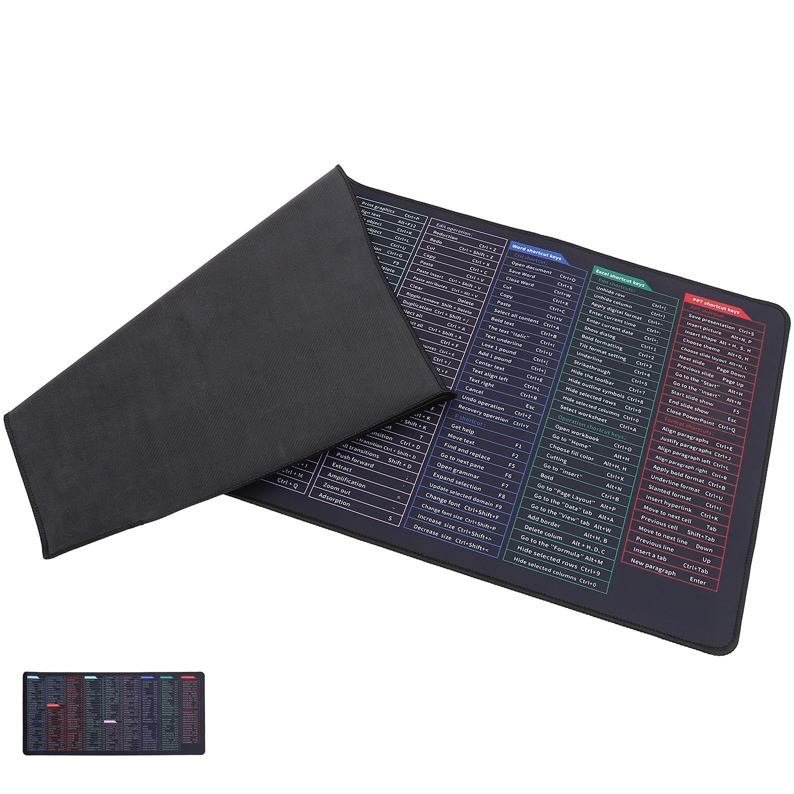 

Keyboard Mat Office Decor Mouse and Pad Desk Quick Super Large Anti-slip with Shortcuts Stuff Software