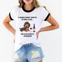 summer fashion a woman needs a dachshund funny t shirts women graphic tee shirt femme dog lover t shirt animal print t shirt top