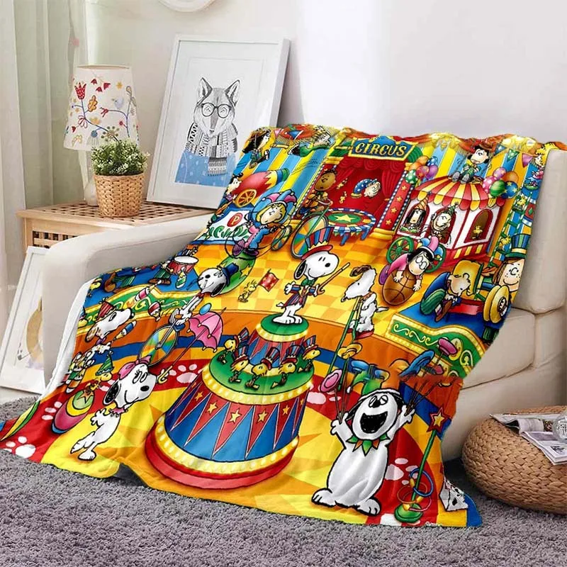 Мультяшное розовое одеяло Snoopy мягкие фланелевые тонкие одеяла для кровати