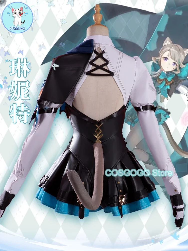 COSGOGO Genshin Impact Cos Lynette Fontaine Gemini Lyney Magician Косплей Костюм Game Аниме Вечеринка Униформа