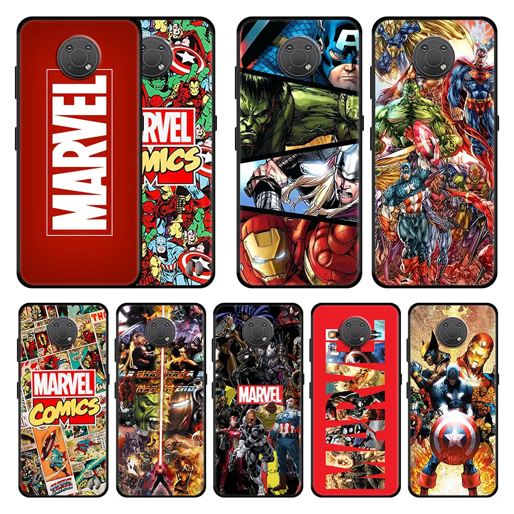 

Marvel Heroes The Avengers Case Cover for Nokia G10 G20 G11 G21 G50 5.4 7.2 C20 C21 C30 X20 XR20 X10 3.4 Fashion Soft Official