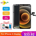 Оригинальный OLED ЖК-дисплей для iPhone X экран с 3D Touch True Tone ремонт телефона замена без битых пикселей закаленное стекло + инструмент