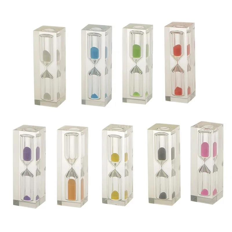 3 Minutes Transparent Hourglass Acrylic Sandglass Dental Kid