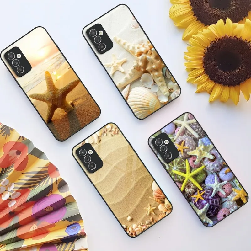 

Seashells Sea Starfish Phone Case For Samsung S23 S20 S21 S30 S22 S8 S9 S10E Note 20 10 Pro Ultra Plus Telefoon Coover