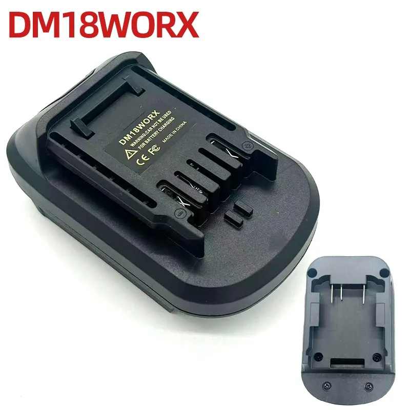 Фото Адаптер-конвертер DM18WORX для литий-ионных аккумуляторов. Используется для аккумуляторов DW и Mil 18V Li-ion. Совместим с электроинструментами WROX. №2