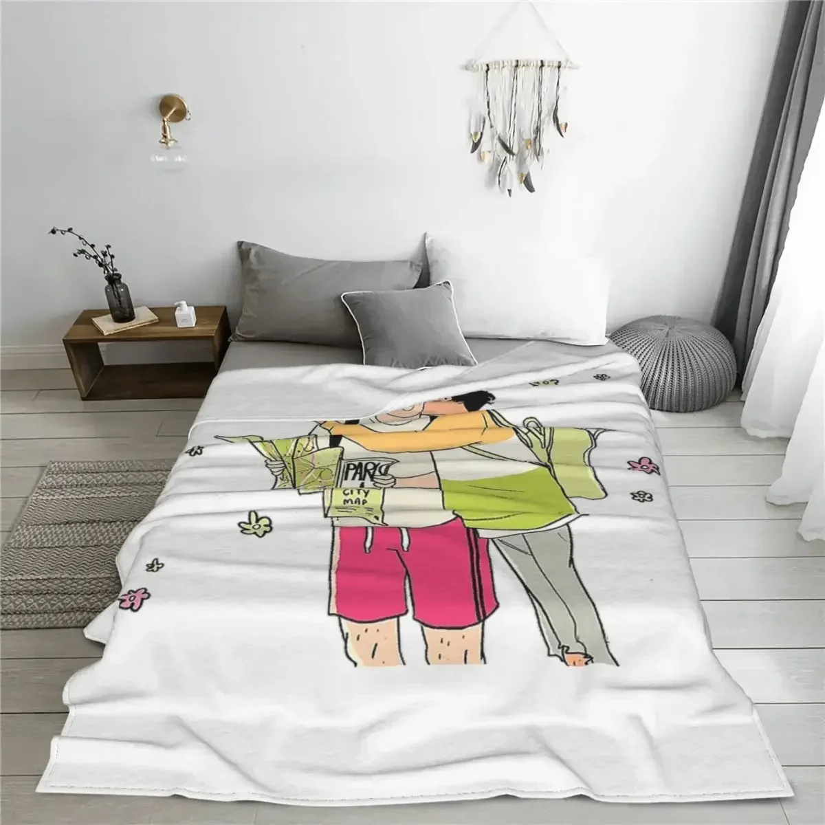 Heartstopper-Manta de franela Kawaii arcoíris Lgbt Yaoi Boy Love mantas creativas para el hogar Hotel sofá edredón