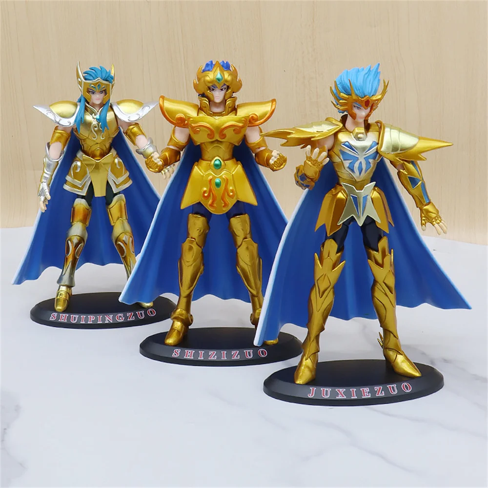 

Gold Saint Seiya Anime Figure Horoscope Large Aries Pisces Aquarius Action Figures Kids Toys Collection Pvc Model Cartoon Gift