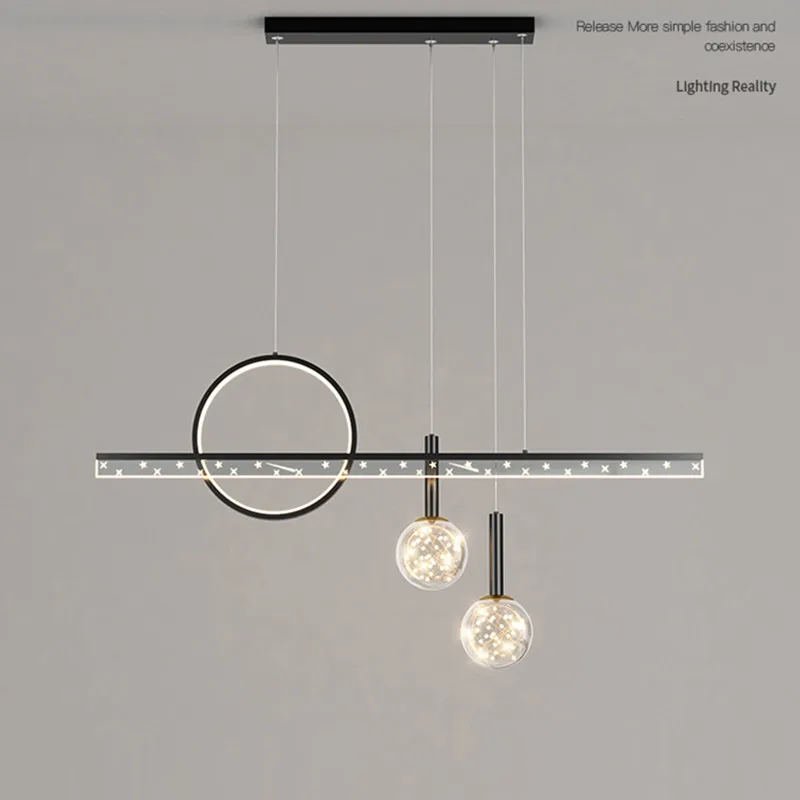 

Современная светодиодная Люстра для столовой, кухни, островка, внутреннее освещение, длинный стол, черная Подвесная лампа, подвесной светильник для гостиной, осветительный прибор