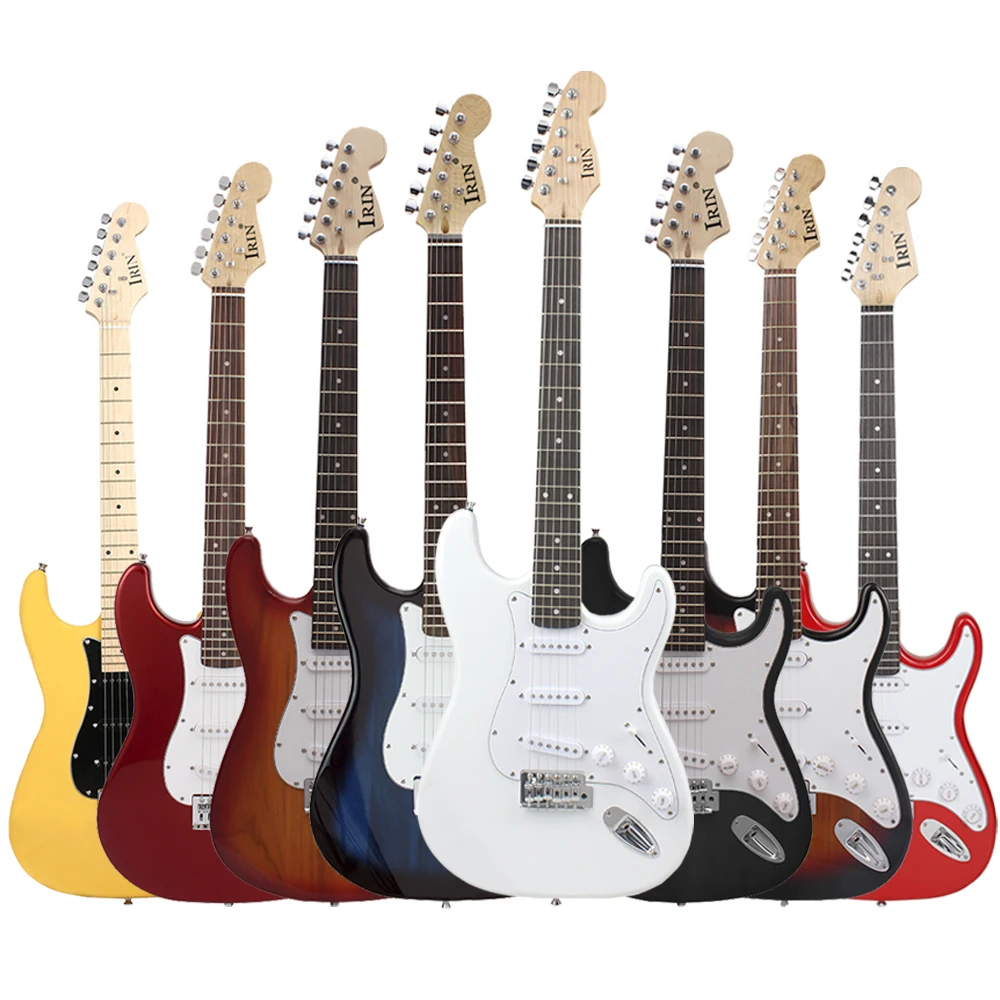 IRIN 6 String Electric Guitar 39 Inch 21 Frets Basswood Body Electric Guitar Guitarra With Bag Amp Capo Guitar Parts Accessories