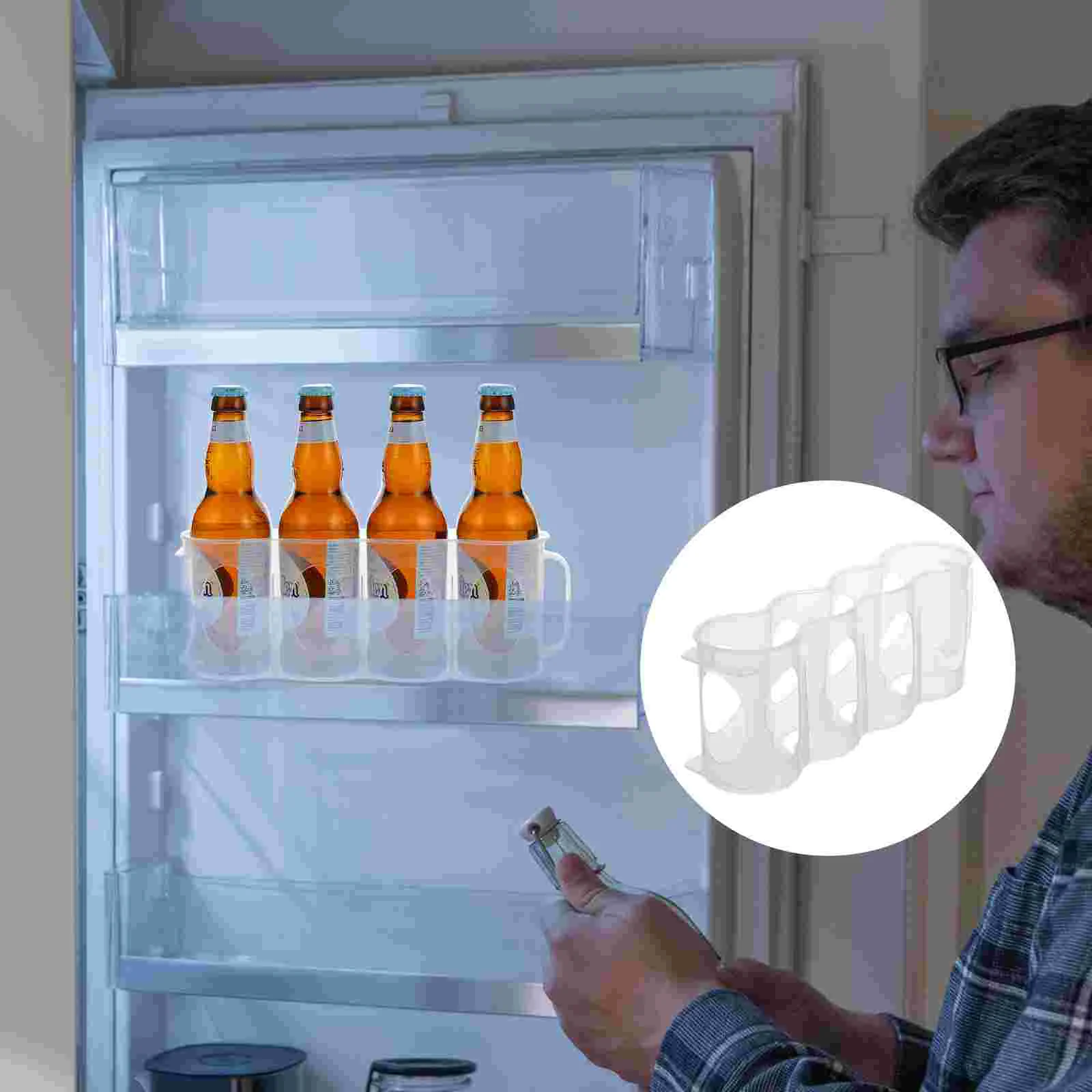 

Holder Can Drink Organizer Soda Refrigerator Beverage Portable Freezer Storage Bins Bin Rack Drinks Beer Bottle Basket Fridge