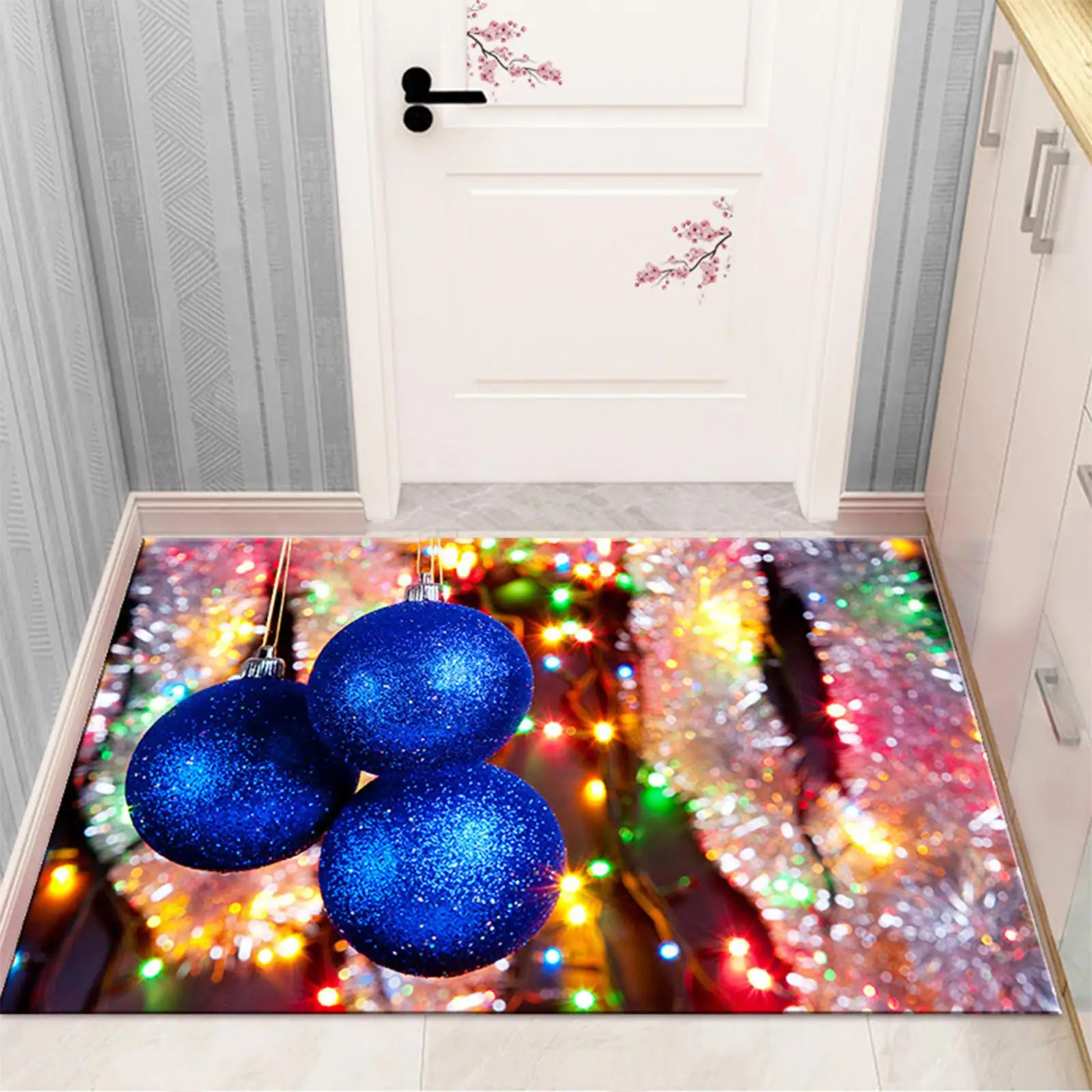 

Дверной коврик с орнаментом, Многофункциональный Легко чистящий прочный нескользящий многоразовый коврик для ванной комнаты, коврик для ванной для спальни, ванной комнаты, кухни