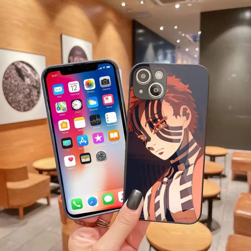 Чехол для телефона с жидким стеклом iPhone 14 13 12 11 Pro Max X XR XS 8 7 Plus