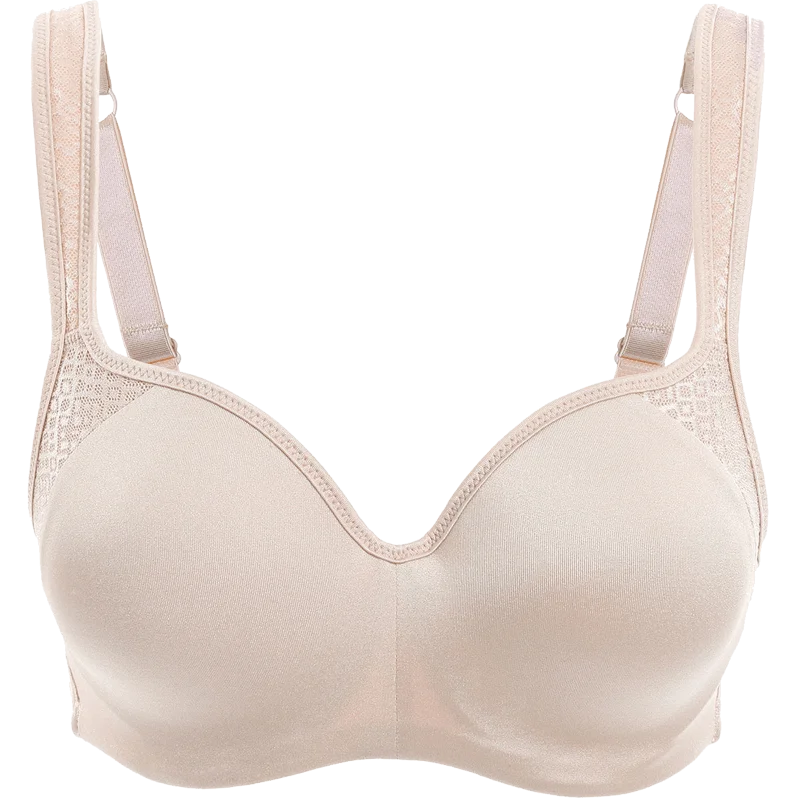 Delimira Women's Jacquard Balconette Bra Plus Size Seamless Smooth Push Up Underwire Lightly Padded Contour Full Coverage