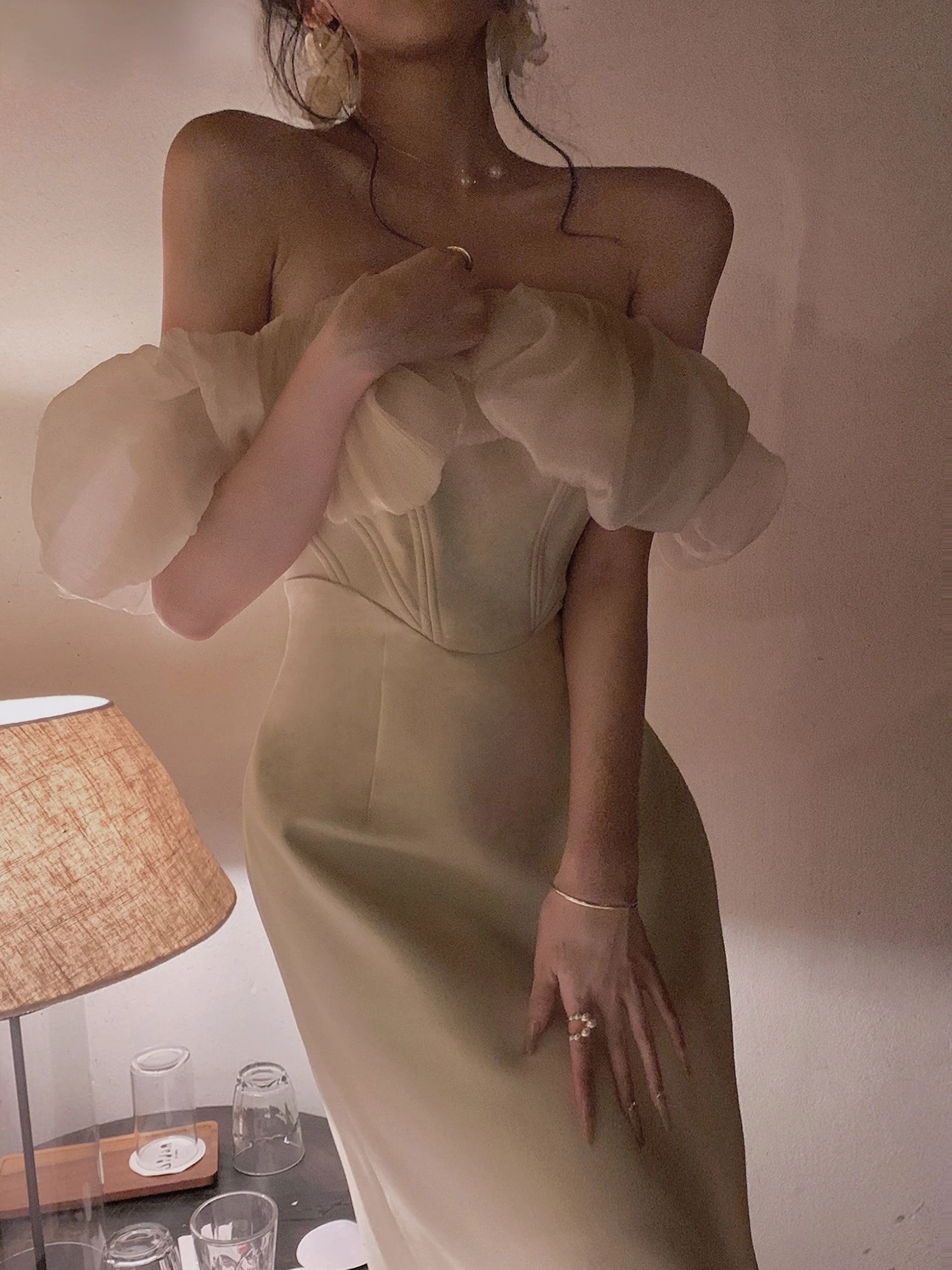 

evening dresses RMZM Summer Ladies Off Shoulder Patchwork Dress Elegant Fashion Clothing Elegant Midi Bodysuit Vestidos Party