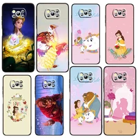 beauty and the beast love phone case for xiaomi civi mi poco x4 x3 nfc f4 f3 gt m4 m3 m2 x2 f2 pro c3 4g 5g black tpu fundas