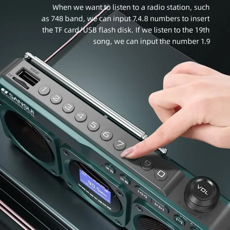 Портативный FM-радиоприемник SANSUI F28 MP3 плеер уличная карта беспроводные