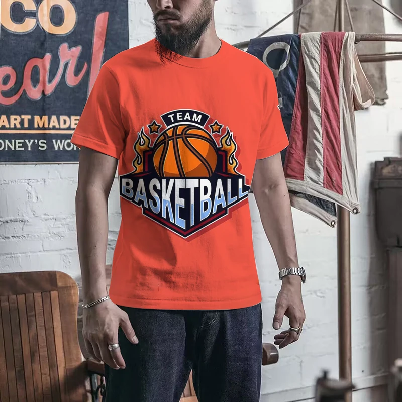 Футболка баскетбольная мужская с круглым вырезом и коротким рукавом