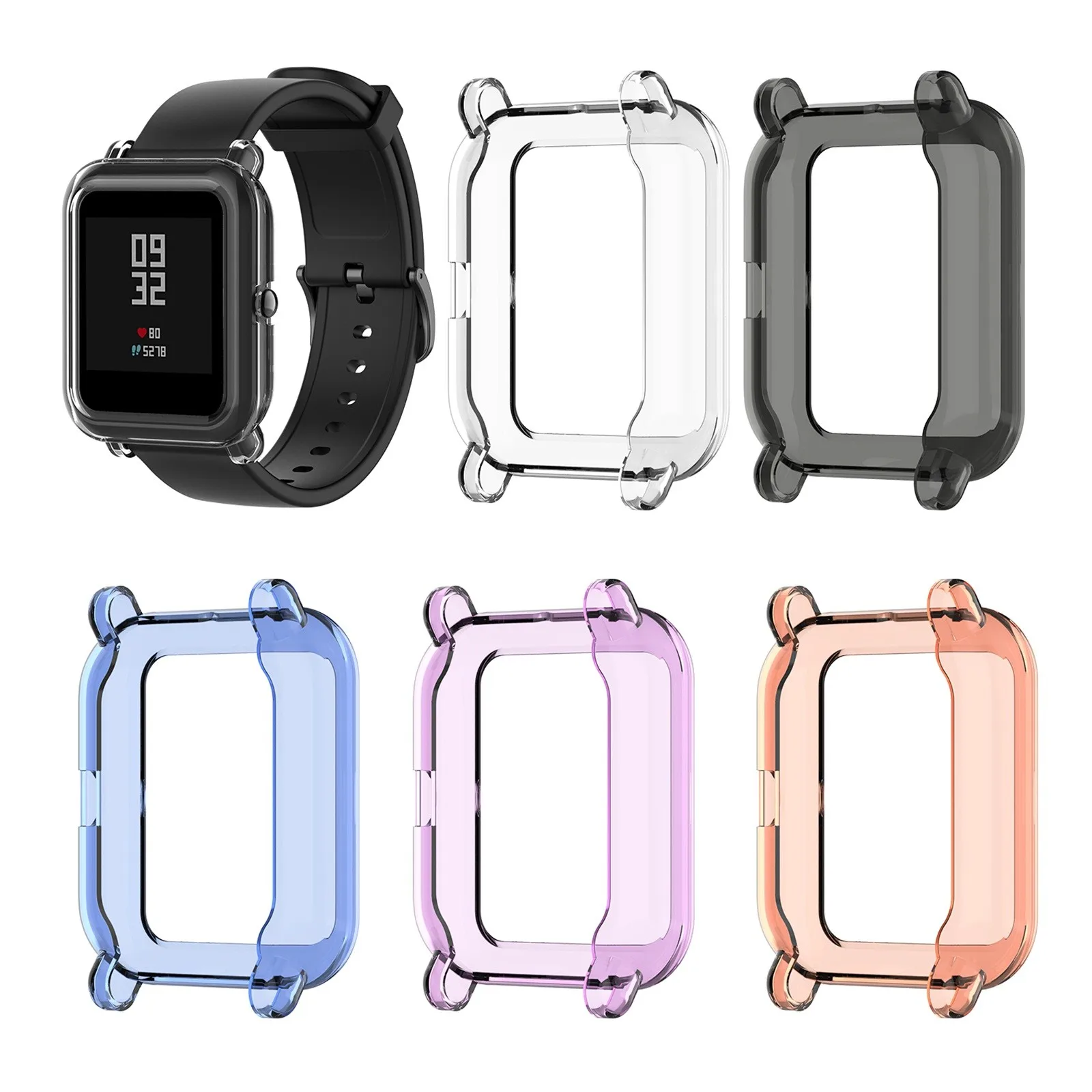 

Мягкий прозрачный защитный силиконовый чехол из ТПУ для Amazfit GTS2 Mini Watch, сменные цветные аксессуары для смарт-часов