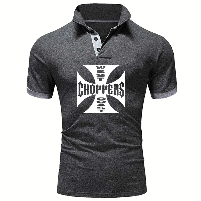 Рубашка-поло мужская с коротким рукавом Повседневная блуза из чистого хлопка