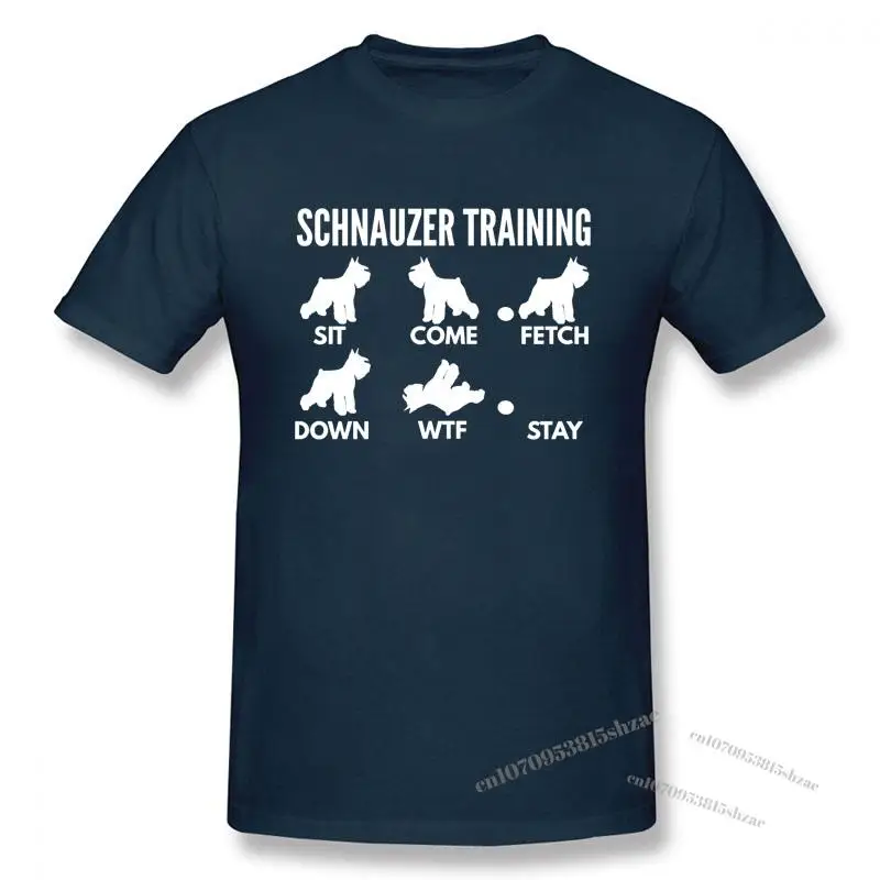 

Training Schnauzer Dog Tricks T-Shirt Funny Birthday Cotton Short Sleeves T Shirts Causal O-Neck Tops Tees Hip Hop Vintaged