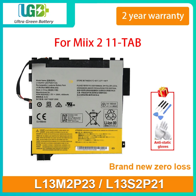 

UGB New L13S2P21 L13M2P23 Battery For LENOVO Miix 2 11-TAB Miix2 11-ITH MIIX-2 11 121500233 Battery