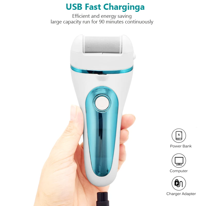 

Устройство для шлифовки ног с ЖК-дисплеем и USB-портом для зарядки